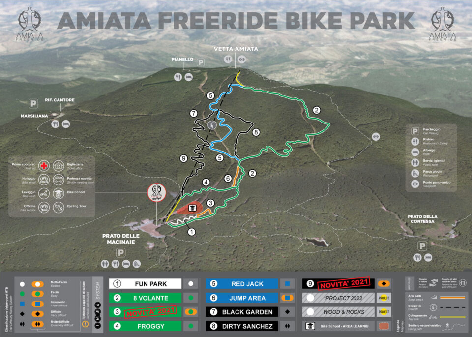 Mappa Trail Amiata Bike Park
