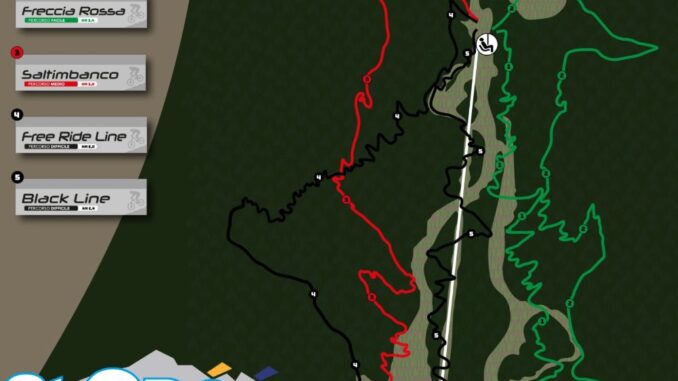 Mappa trail del Bike Park Viola St Gree in Piemonte